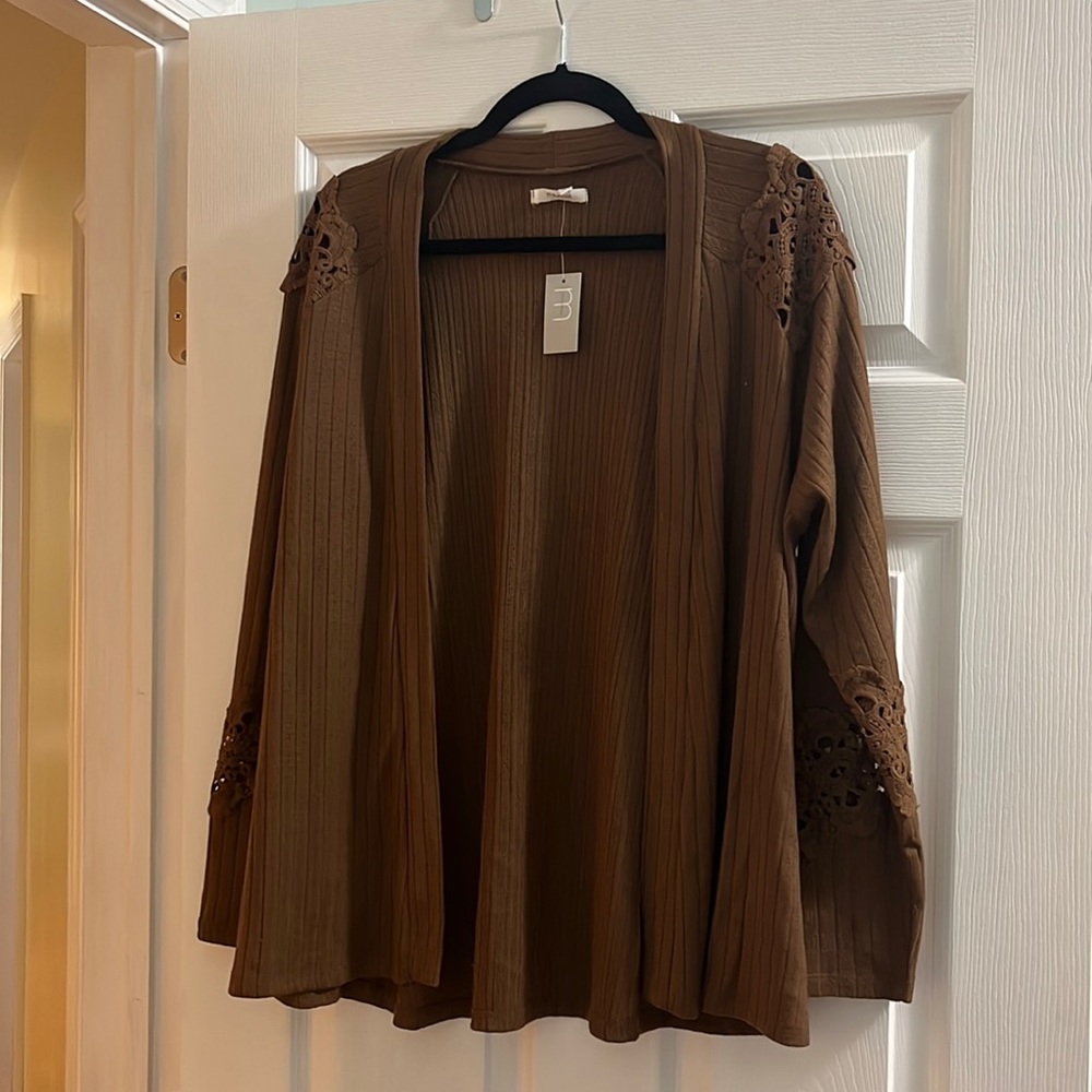 NWT brown cardigan, Maurice’s size large